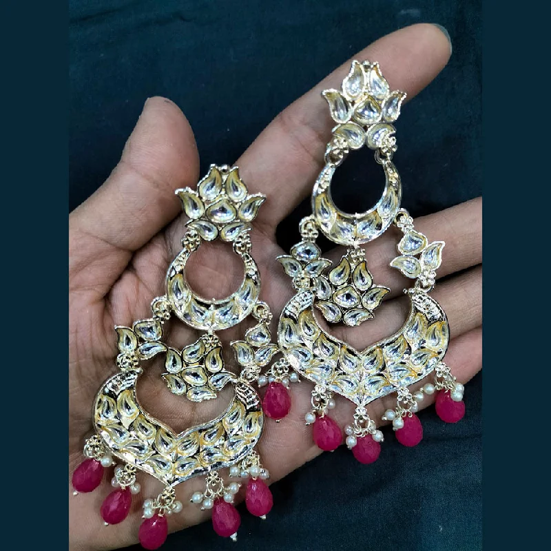 dangly earrings for women-Manisha Jewellery Kundan Stone Dangler Earrings