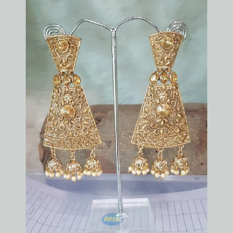 geometric stud earrings for women-Shreeji Gold Plated Dangler Earrings Earrings