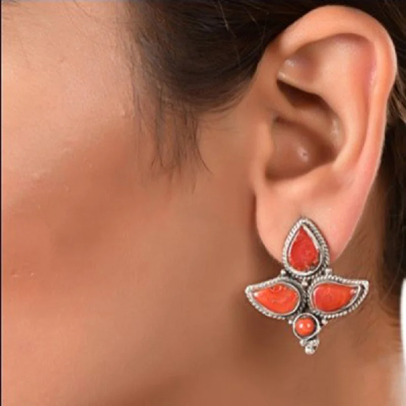 gold-plated dangly earrings for women-Silver Mountain 925 Sterling Silver Stud Earrings