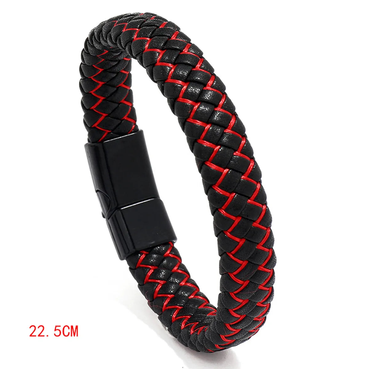 Black Leather + Red Line 22.5cm