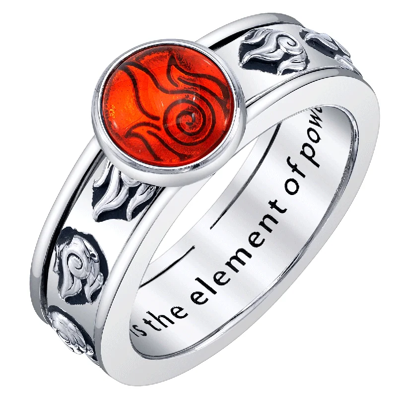 moonstone rings for women-Avatar The Last Airbender X RockLove Firebender Spinner Ring