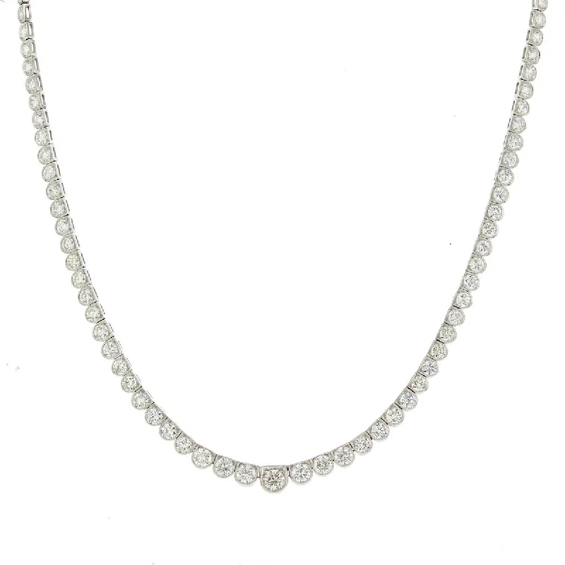 gold chain necklaces for women-12.63-Carat Round Brilliant Diamond Necklace