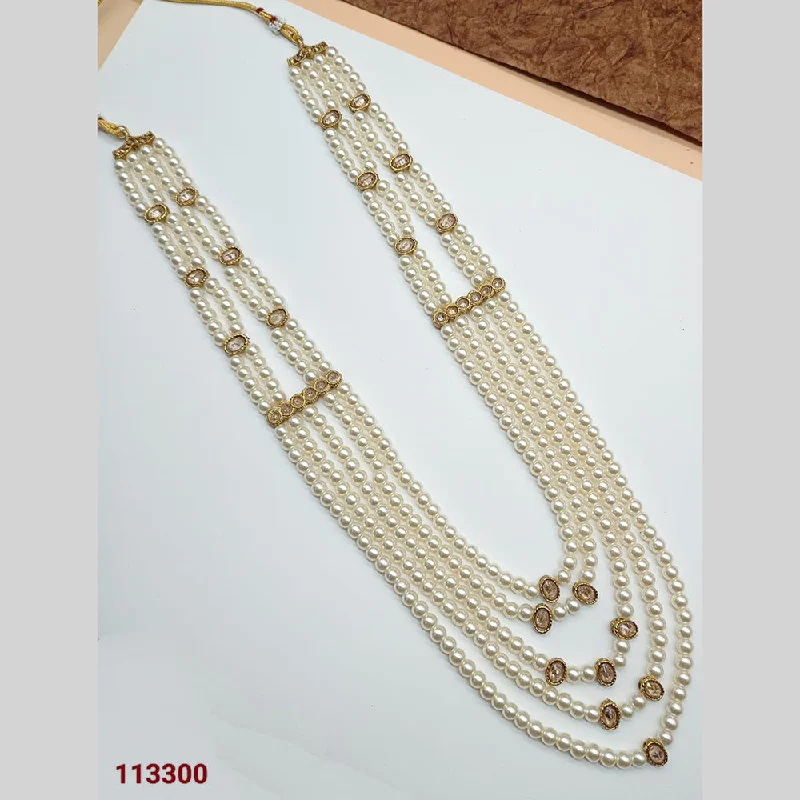 luxury diamond necklaces for women-Padmawati Bangles Gold Plated Pearl Necklace