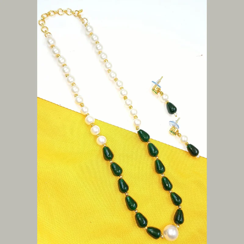 bar necklaces for women-Padmawati Bangles Pearl And Beads Necklace Set