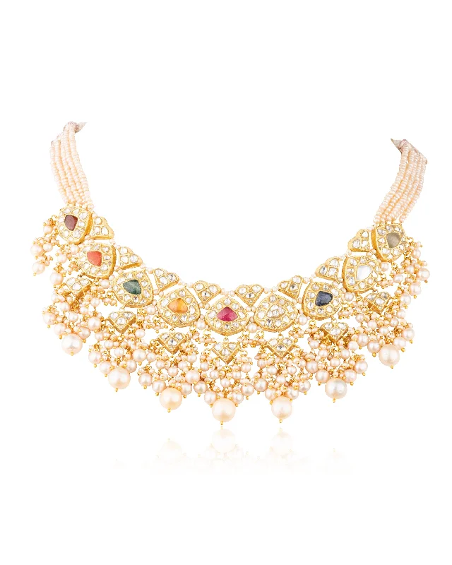 eco-friendly necklaces for women-Ananya Polki Necklace