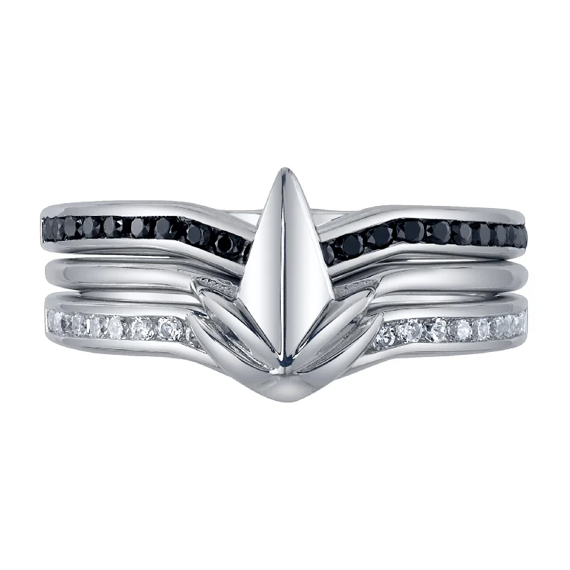 anniversary rings for women-Marvel X RockLove MARVEL STUDIOS THE MARVELS Crystal Captain Monica Rambeau Stacker Ring