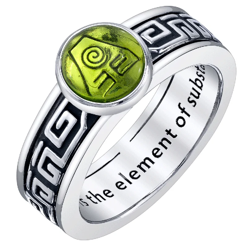 diamond cluster rings for women-Avatar The Last Airbender X RockLove Earthbender Spinner Ring