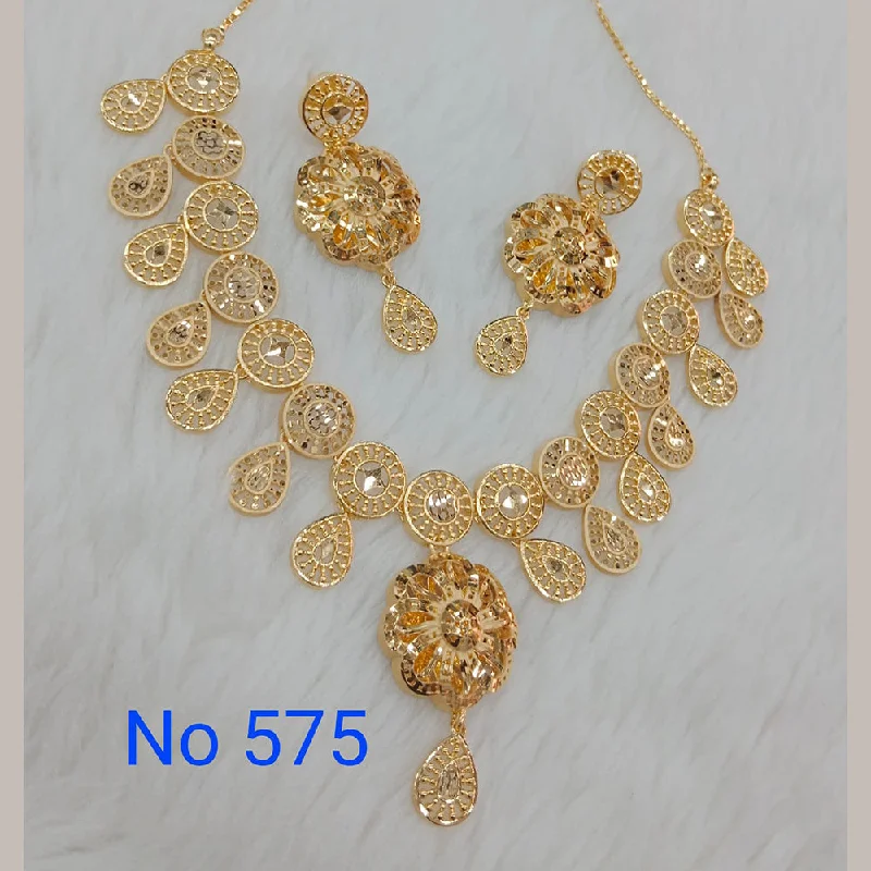 coin necklaces for women-Sunrise Gold  Forming  Necklace Set