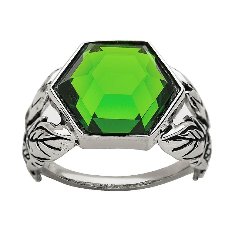 art deco rings for women-DC X RockLove POISON IVY Carved Ivy Ring