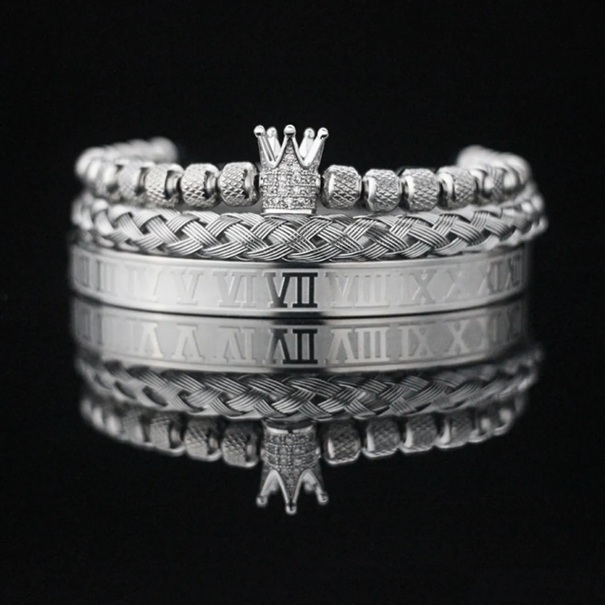 Steel Crown with White Zirconium