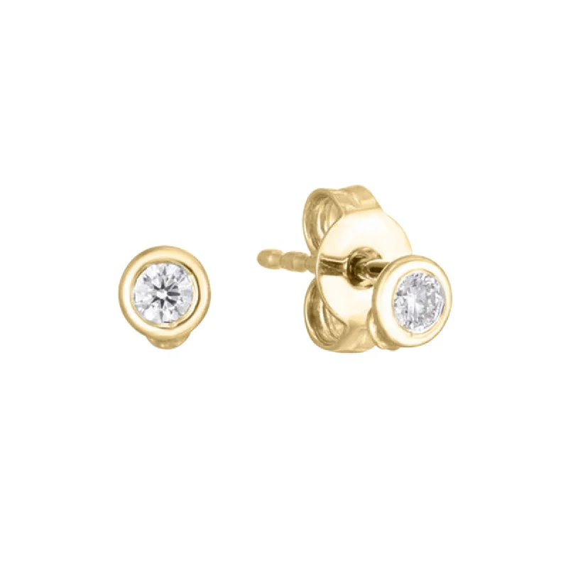 minimalist gold earrings for women-18K Gold Tiny Treasures Diamond Stud Earrings