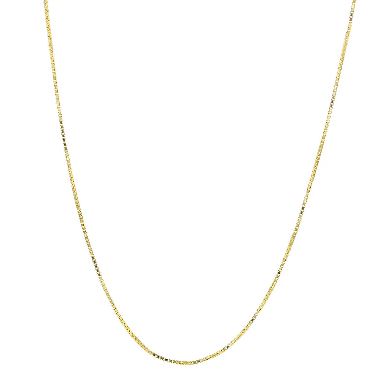 star necklaces for women-14K Yellow Gold 0.85mm 23-Inch Box Chain Necklace