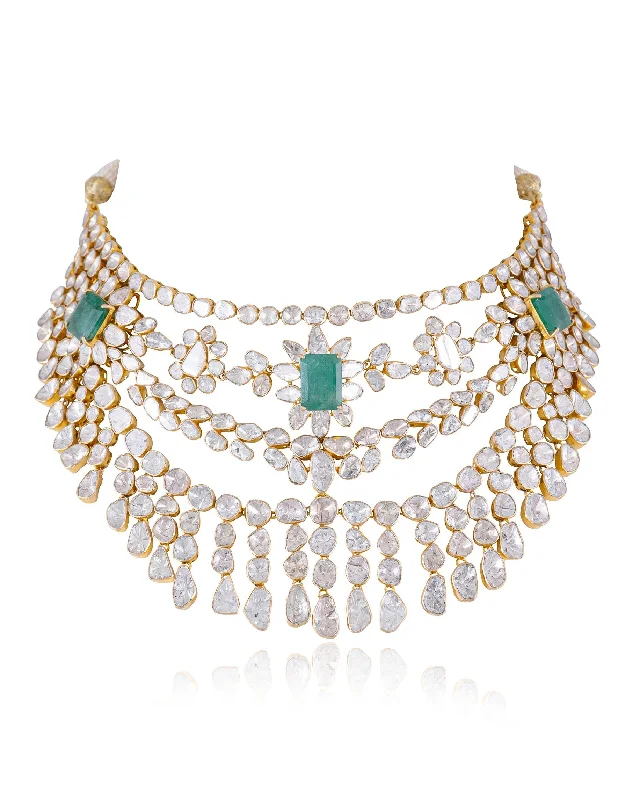 diamond necklaces for women-Ishita Polki Necklace