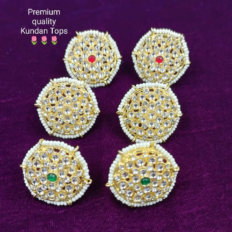 butterfly stud earrings for women-Manisha Jewellery Gold Plated Kundan Stud Earrings