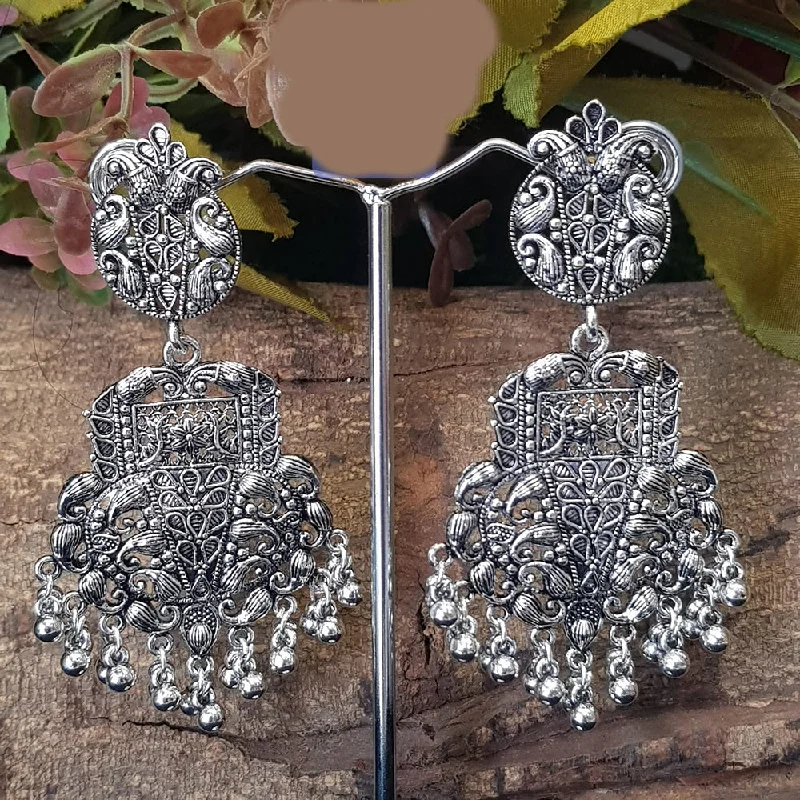 custom earrings for women-Shreeji Oxidized Plated Dangler Earrings - 10101017SL