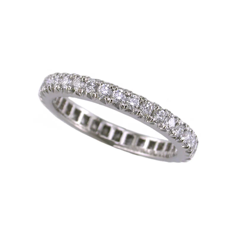 cushion engagement rings for women-Platinum Diamond Eternity Wedding Band