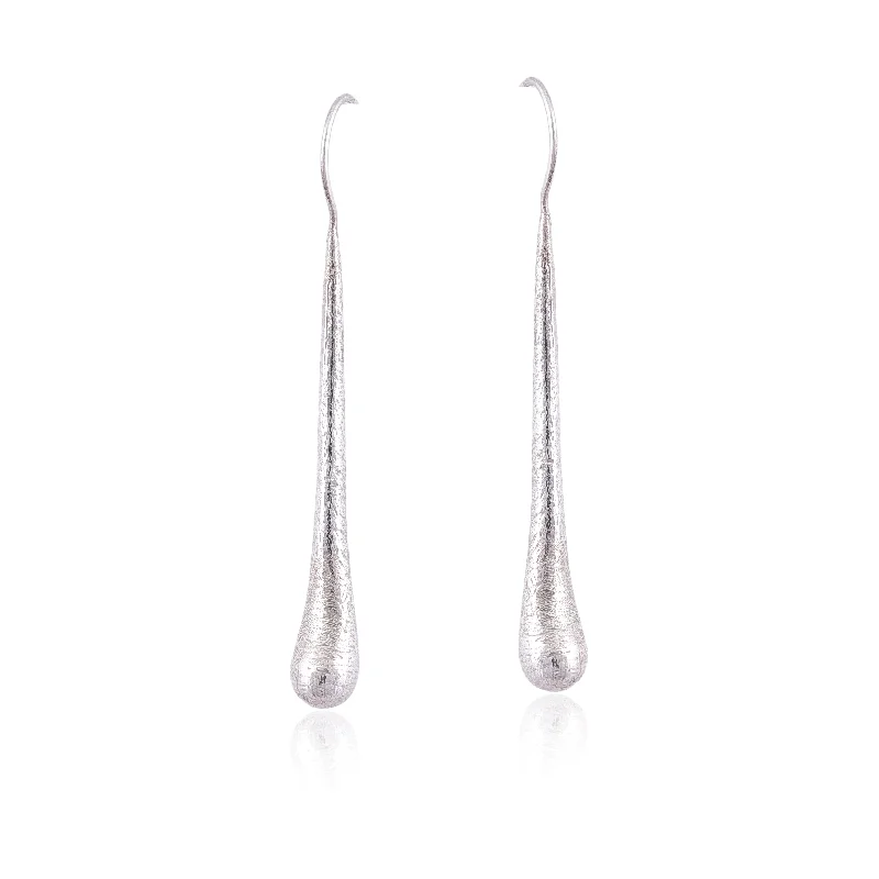 art deco earrings for women-Silver Mountain Sterling Silver stick earring