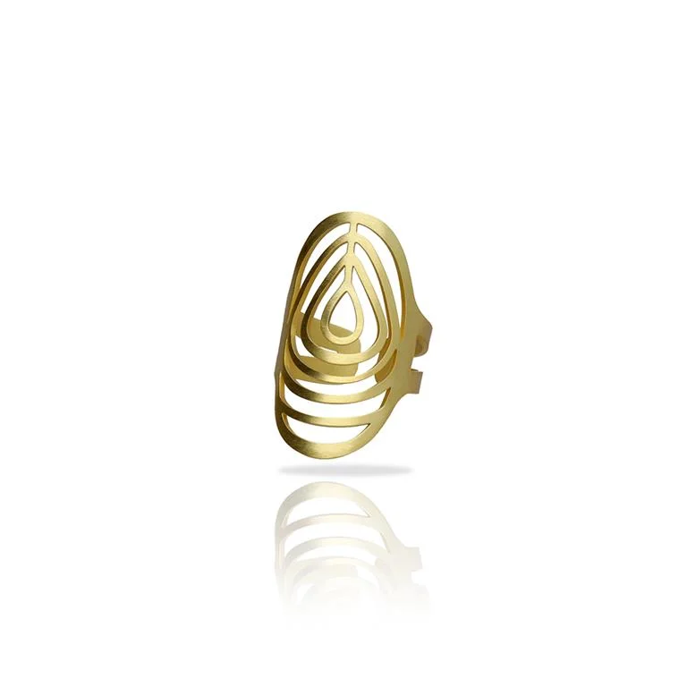 black rings for women-RAS Amaoto Gold Ring