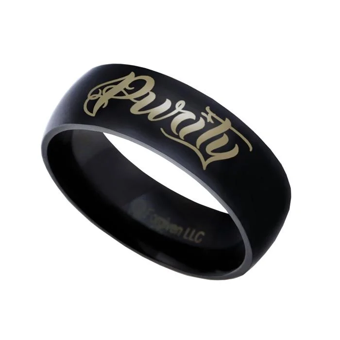 unique diamond rings for women-Cursive Purity Ring