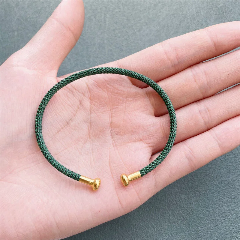 C- Shaped Open-Ended Bracelet [Green 】