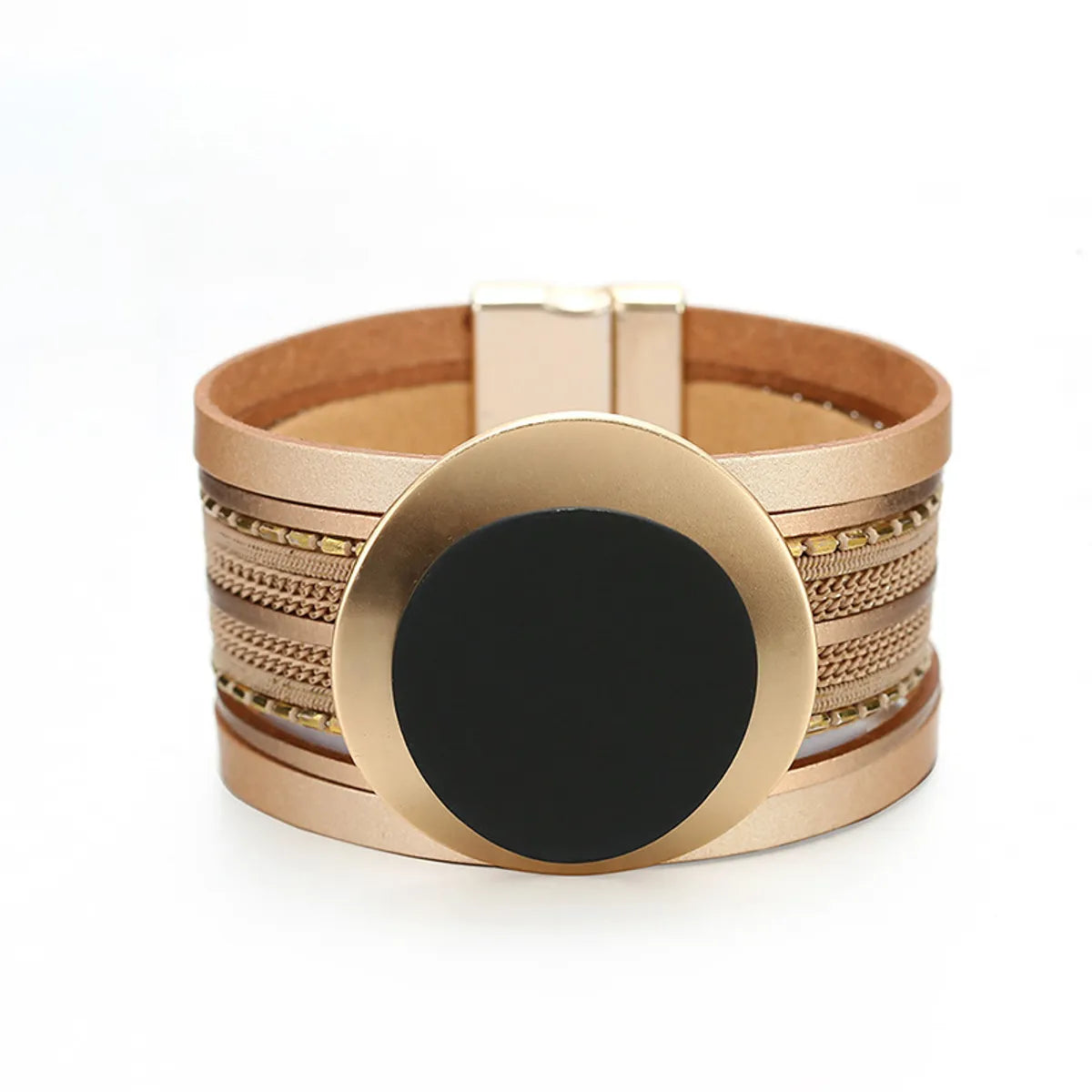 stacking bangles for women-New Leather Fashion Bracelet