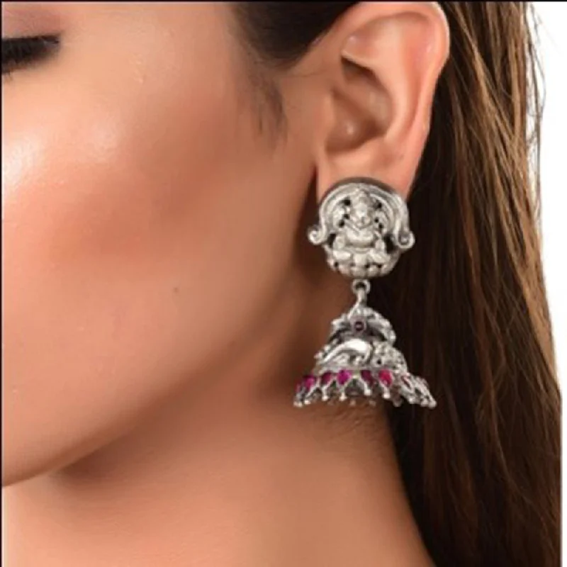 multi-layer earrings for women-Silver Mountain 925 Sterling Silver Jhumki Earrings