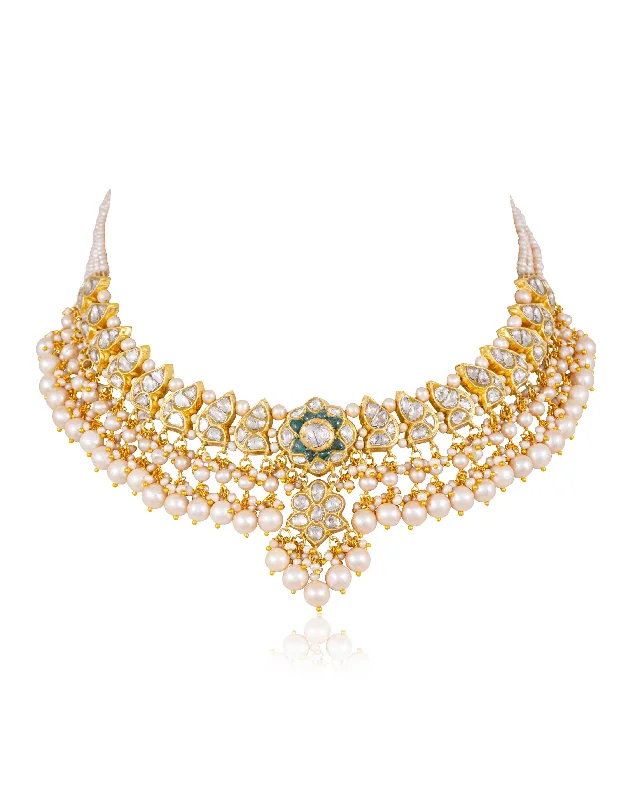 luxury necklaces for women-Aaisha Polki Necklace