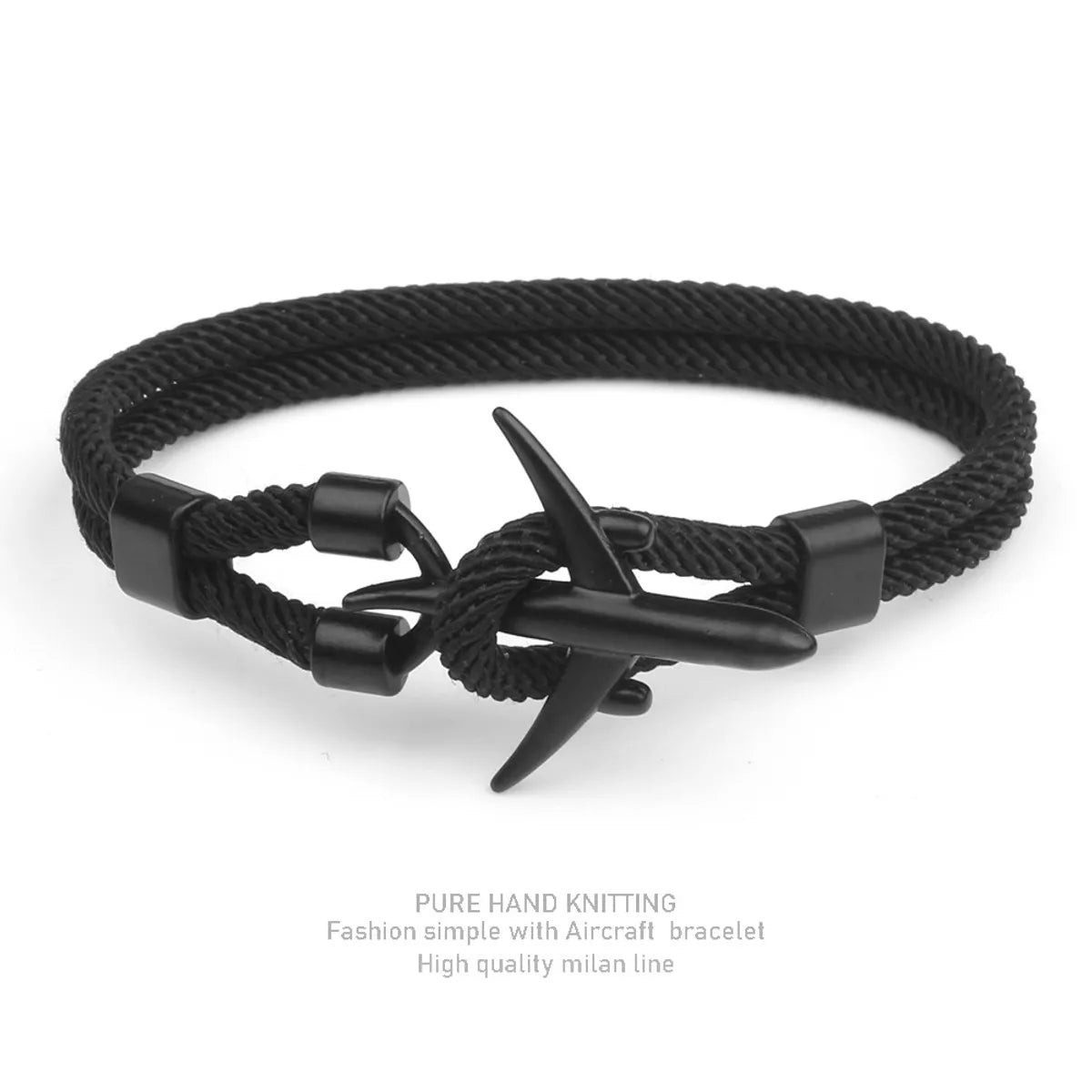 Black Double Hole Black Rope