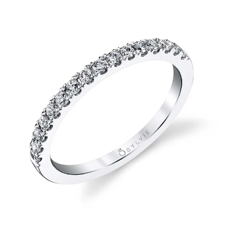 simple engagement rings for women-Sylvie Classic Wedding Band BS1100