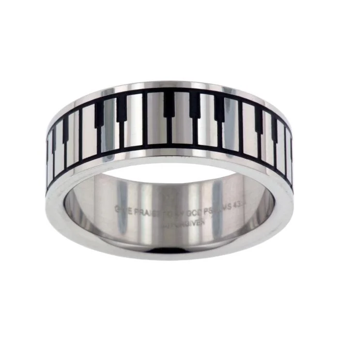 oval rings for women-Music Piano Ring