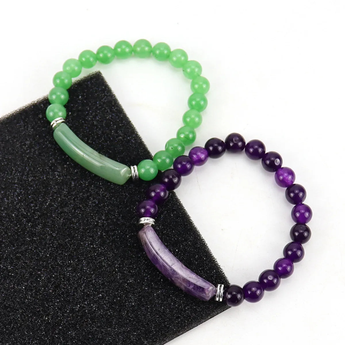 custom bracelets for women-Simple Style Round Crystal Beaded Women's Bracelets