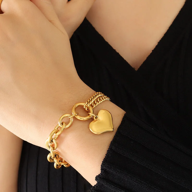 E120-gold Bracelet-15 3cm