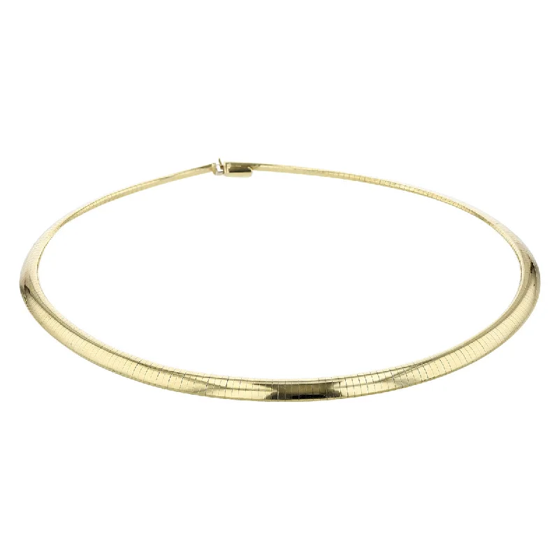 chunky necklaces for women-14K Yellow Gold 18-Inch Omega Necklace