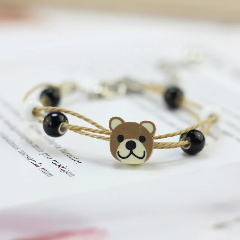 Ceramic Polymer Clay Carrying Strap Bear (1Pcs)