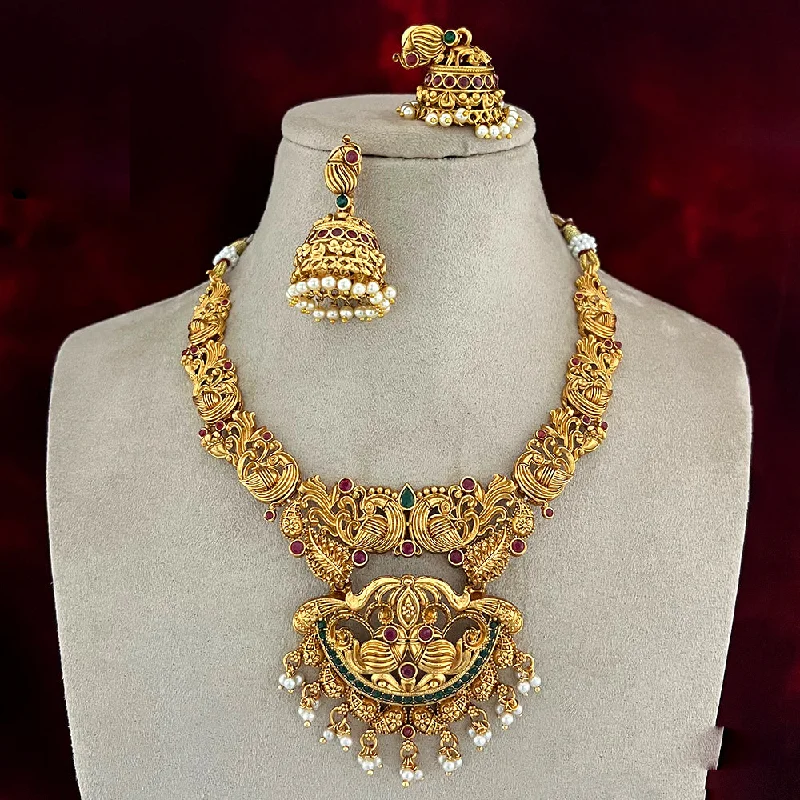 long necklaces for women-Diksha Collection Gold Plated Necklace Set