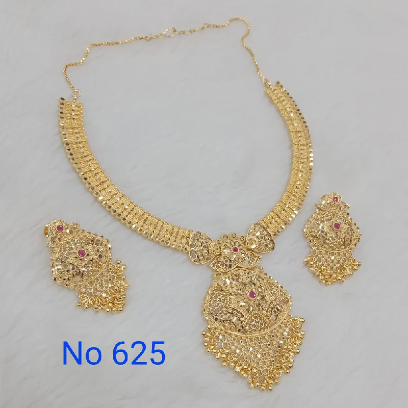 elegant necklaces for women-Sunrise Gold  Forming  Necklace Set