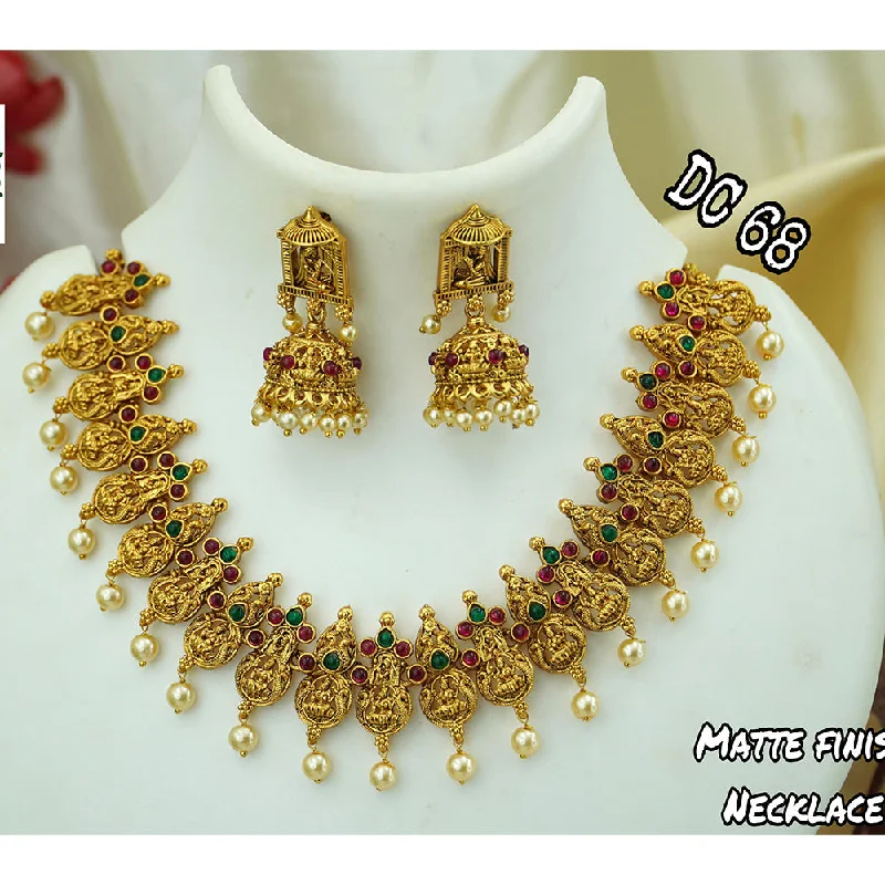 wire-wrapped necklaces for women-Diksha Collection Gold Plated Necklace Set