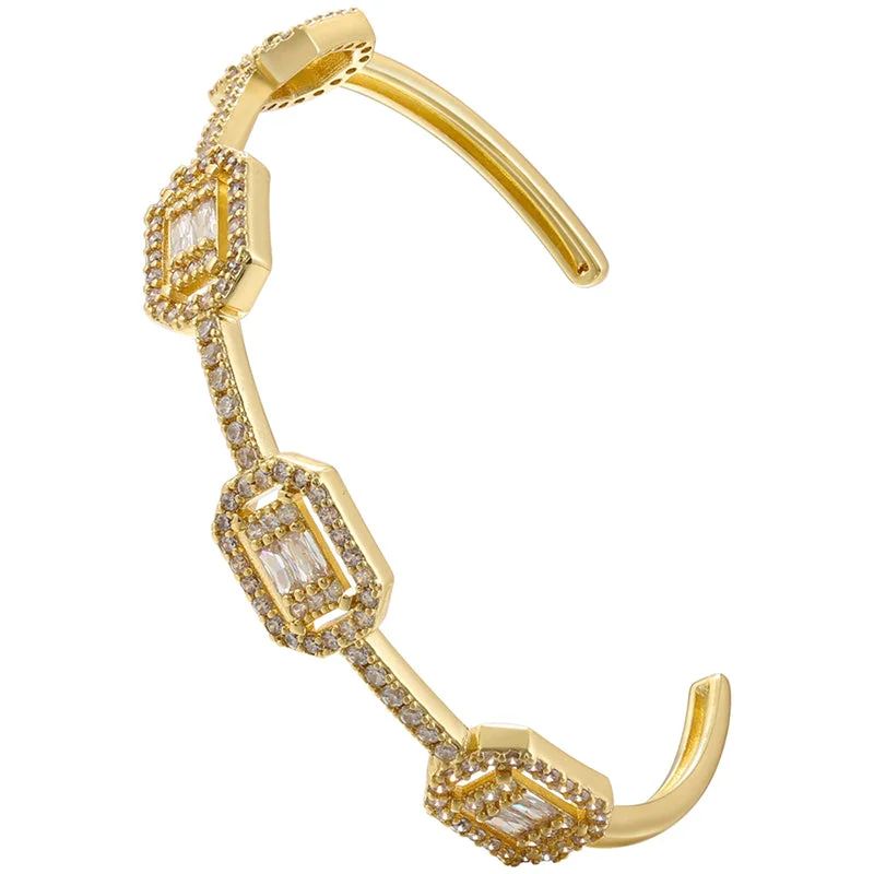 Gold White Diamond Bracelet