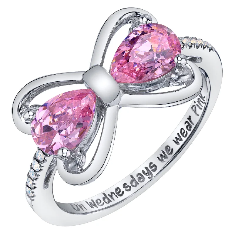 diamond rings for women-Mean Girls X RockLove Crystal Bow Ring