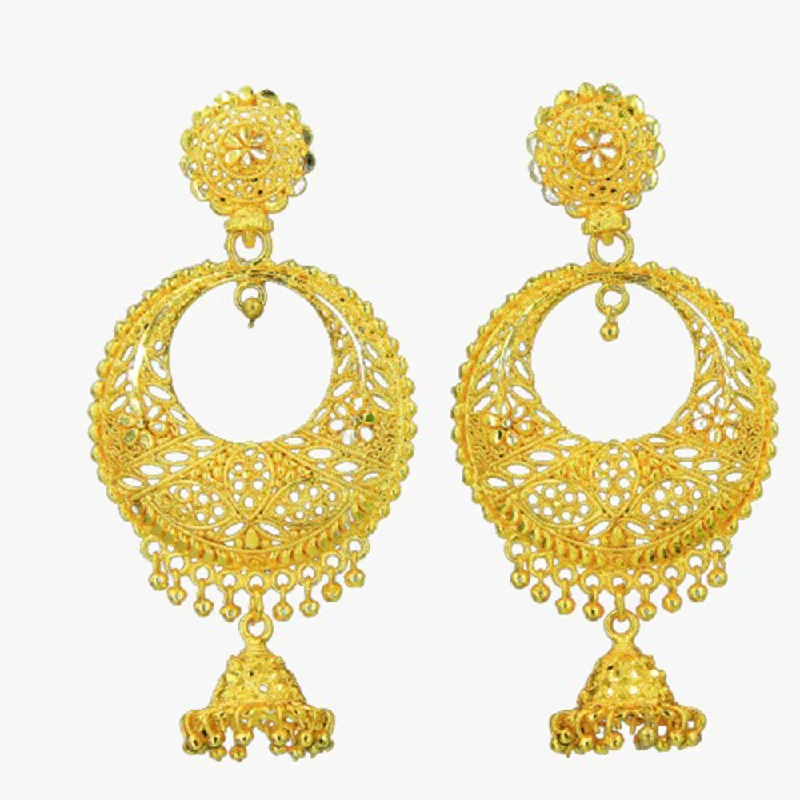 pearl earrings for women-Mahavir Gold Plated Dangler Earrings