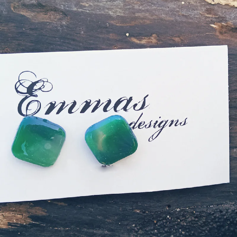 gemstone earrings for women-Emmas Designs Resin Stud Earrings