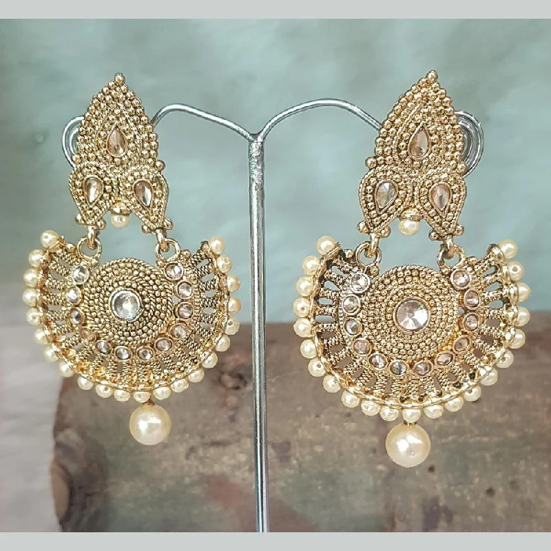 modern gold earrings for women-Shreeji Gold Plated Dangler Earrings Earrings