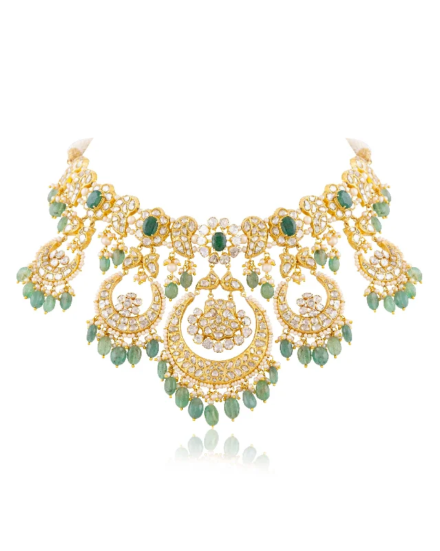 art deco necklaces for women-Aarini Polki Necklace