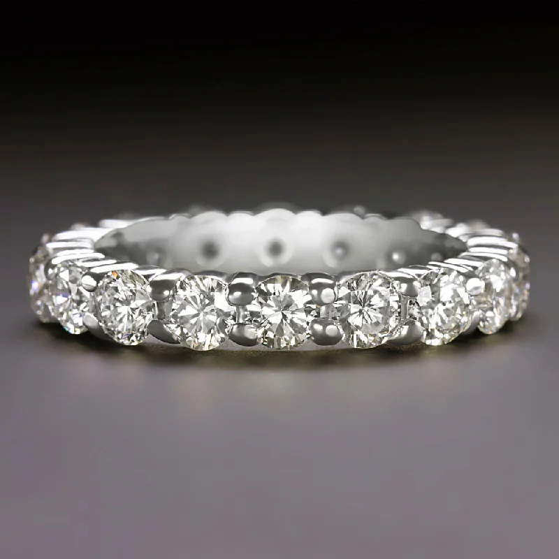 gemstone engagement rings for women-2.20ct DIAMOND ETERNITY RING WEDDING BAND VERY GOOD ROUND CUT WHITE GOLD NATURAL