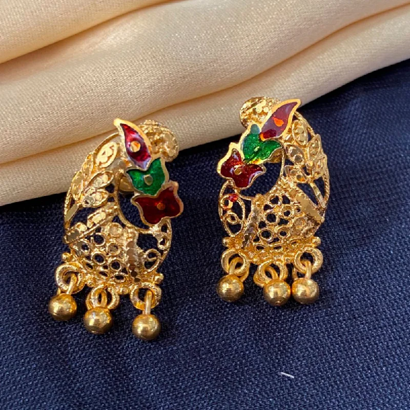 boho chic earrings for women-Mahavir Forming Gold Plated Dangler Earrings