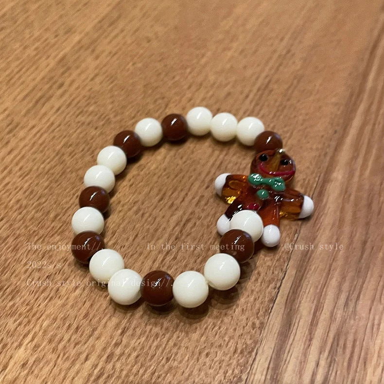 Brown Gingerbread Man Bracelet