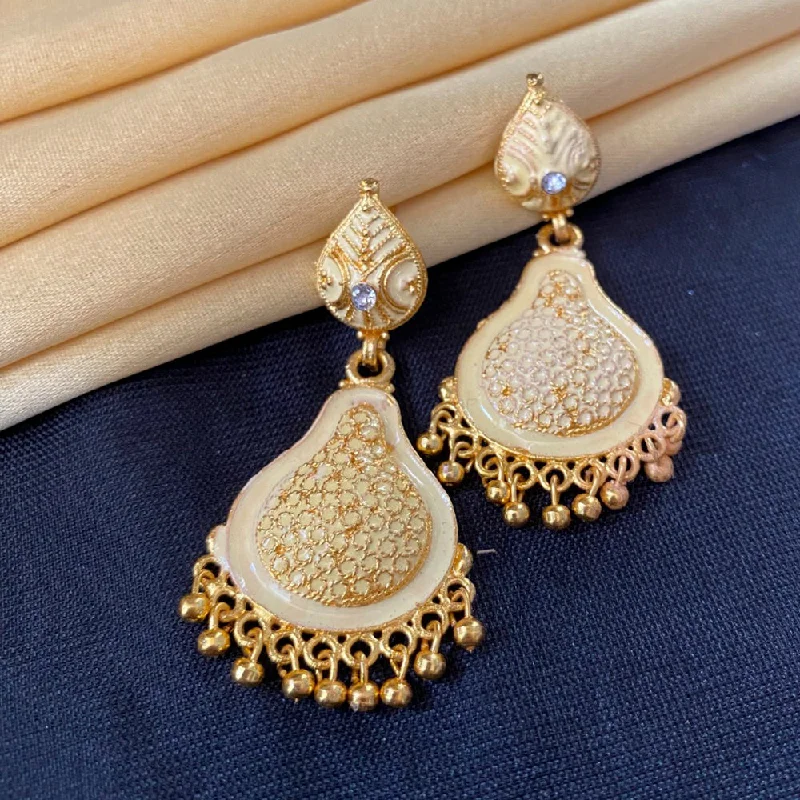 silver earrings for women-Mahavir Forming Gold Plated Dangler Earrings