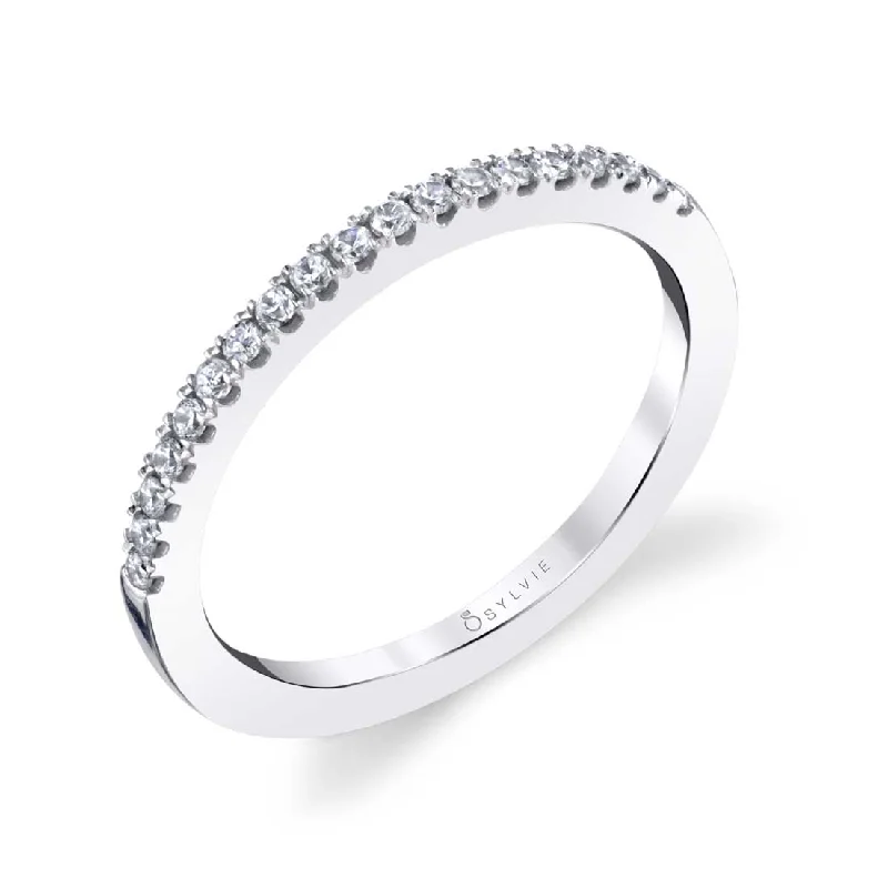 unique engagement rings for women-Sylvie Classic Wedding Band BS1707