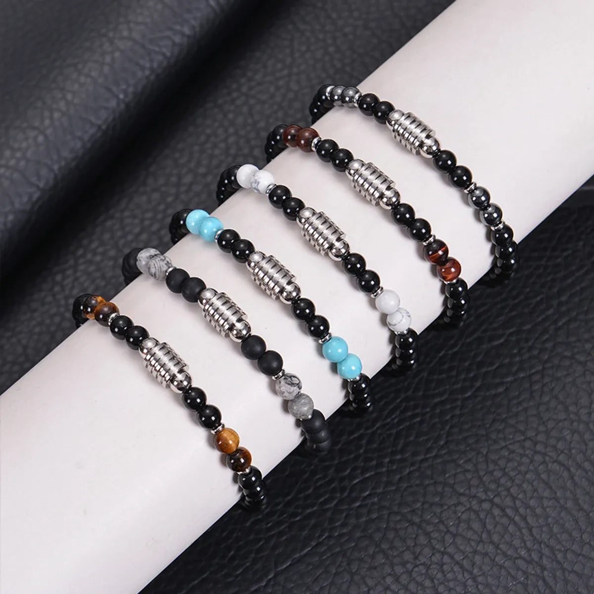 glittering bracelets for women-Basic Modern Style Geometric Natural Stone Unisex Bracelets