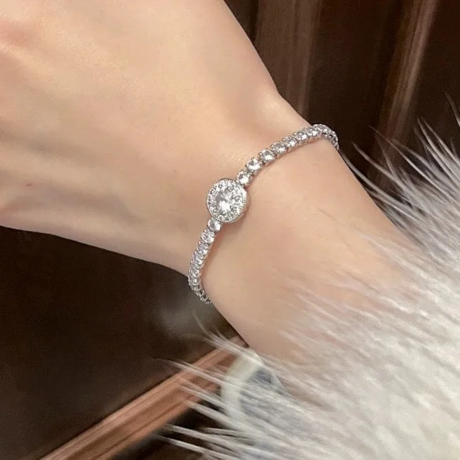 White Square Zircon Bracelet